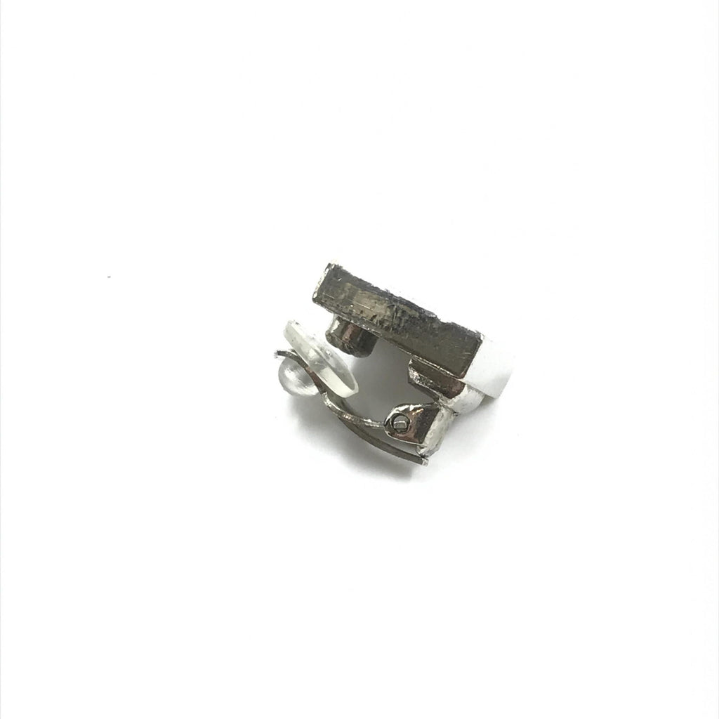 Boucles d'oreilles Chanel Coco Mark Noir/Blanc/Argent