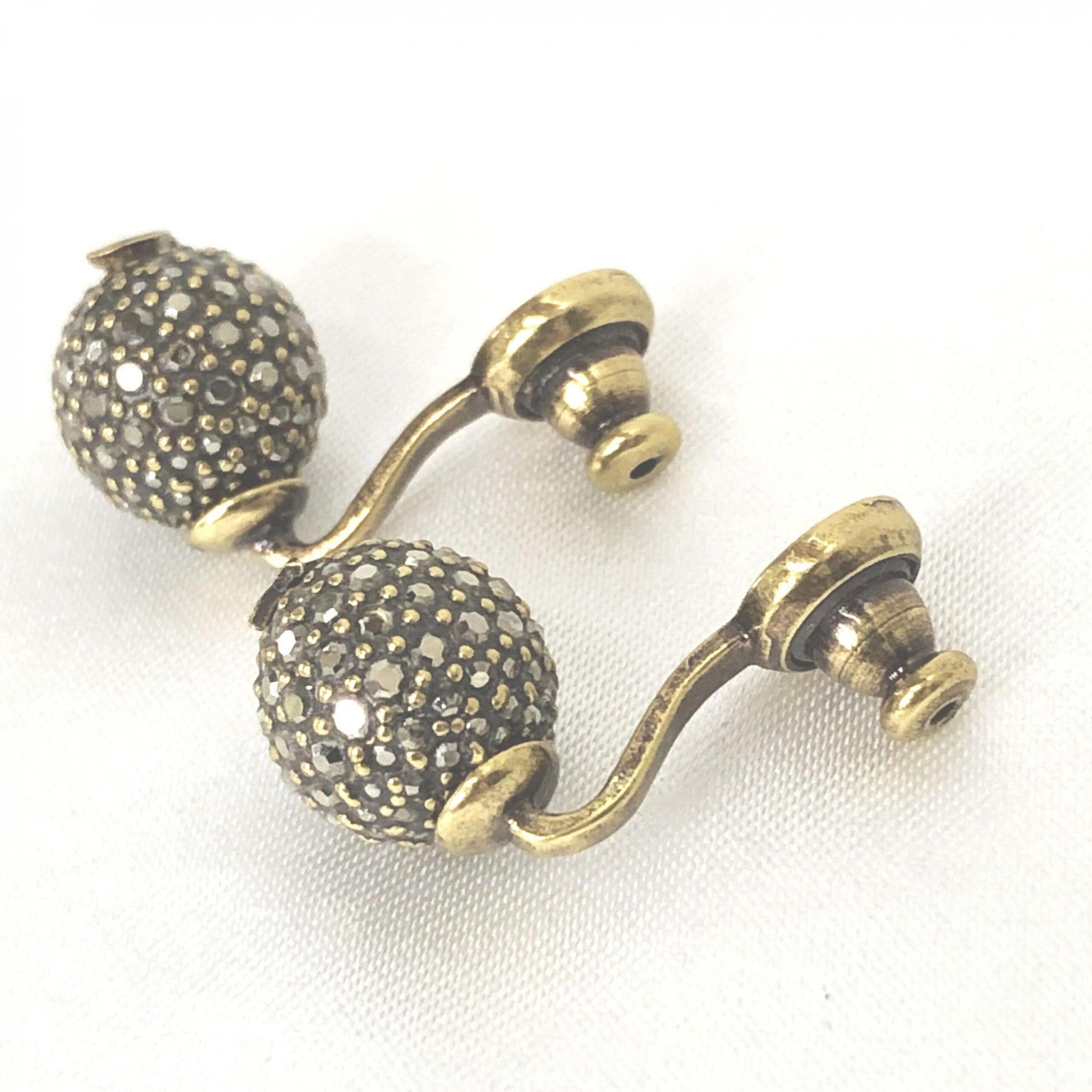 Boucles d'oreilles abeille en métal ornées de cristaux Christian Dior