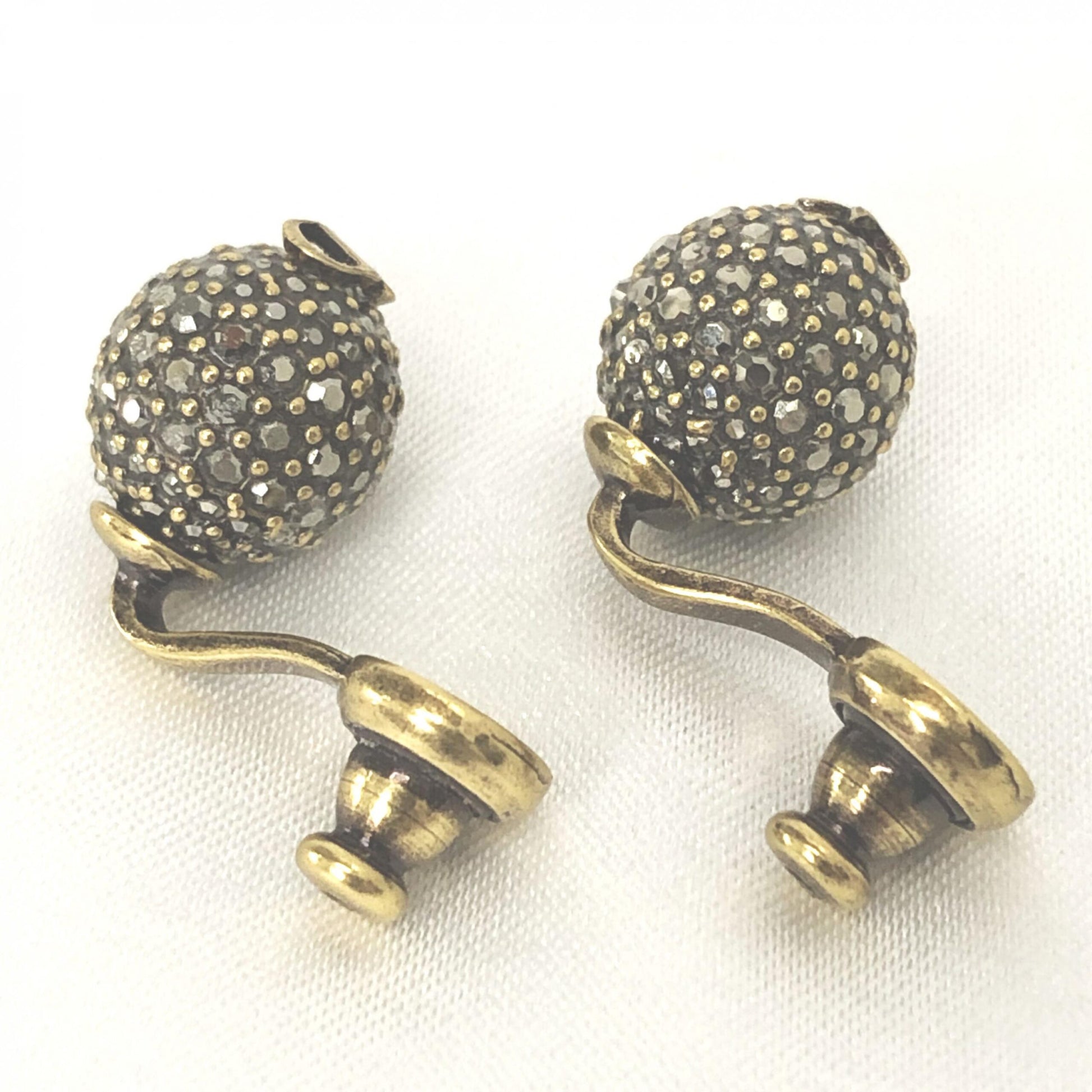 Boucles d'oreilles abeille en métal ornées de cristaux Christian Dior