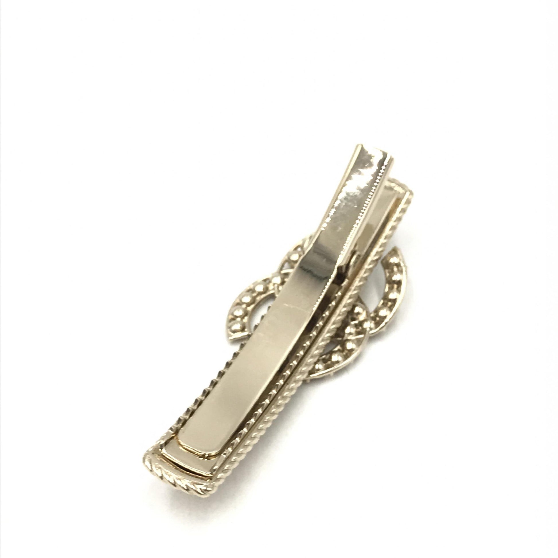 Barrette à cheveux Chanel Crystal Pearl CC