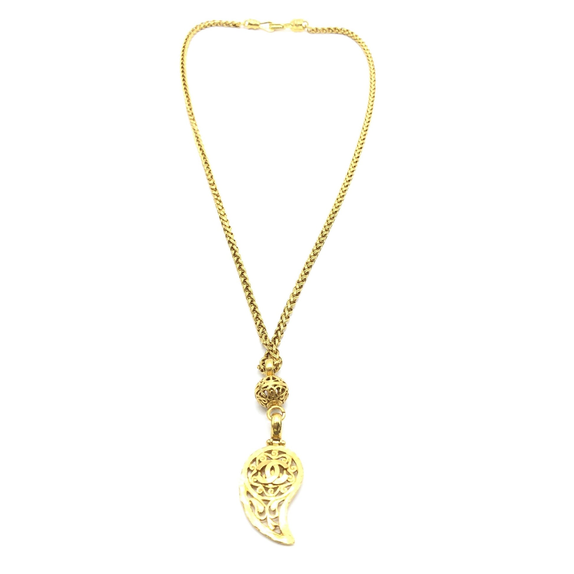 Chanel Gold Plated Coco Mark Necklace