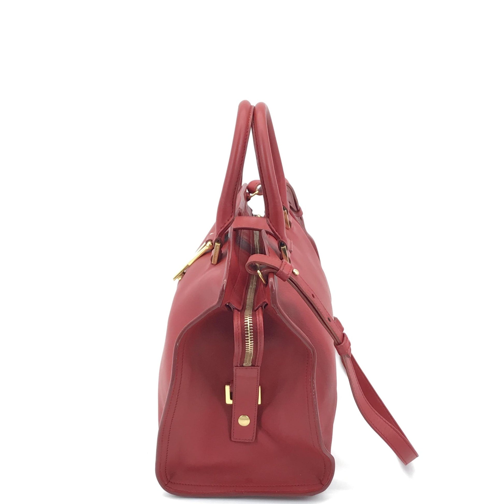 Sac à main en cuir Saint Laurent avec logo Y
