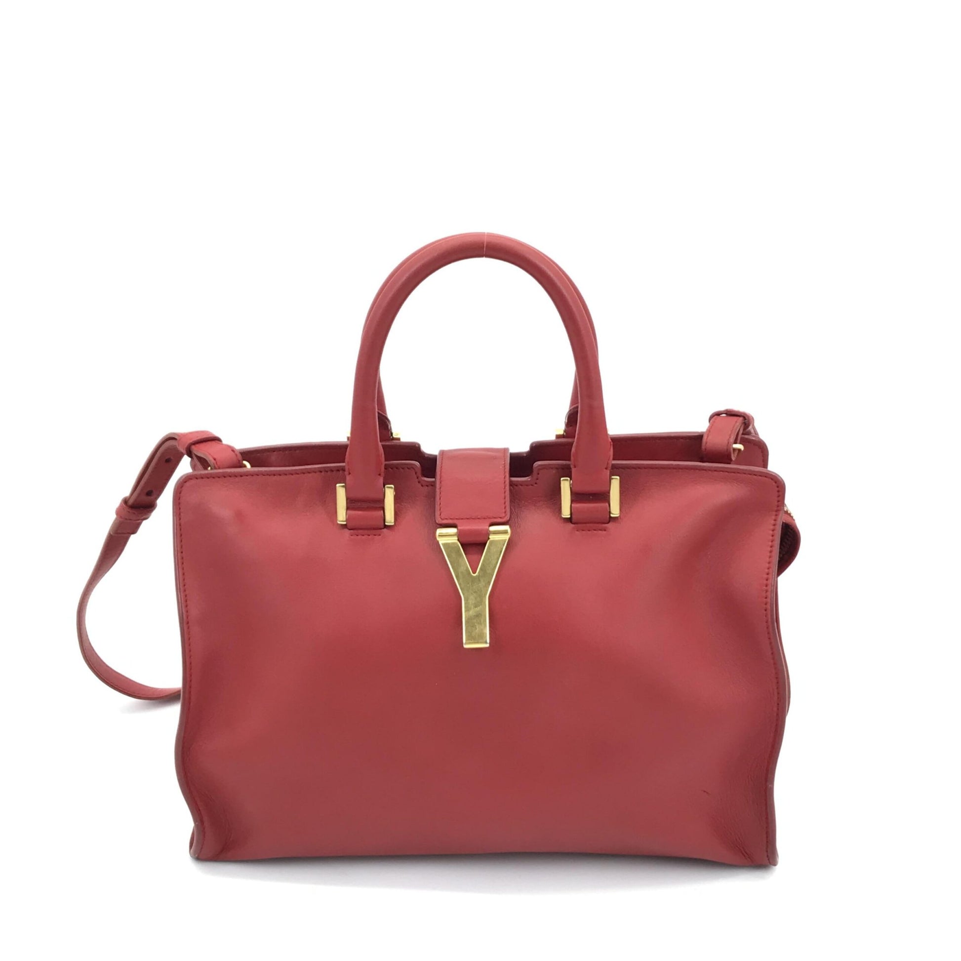 Sac à main en cuir Saint Laurent avec logo Y