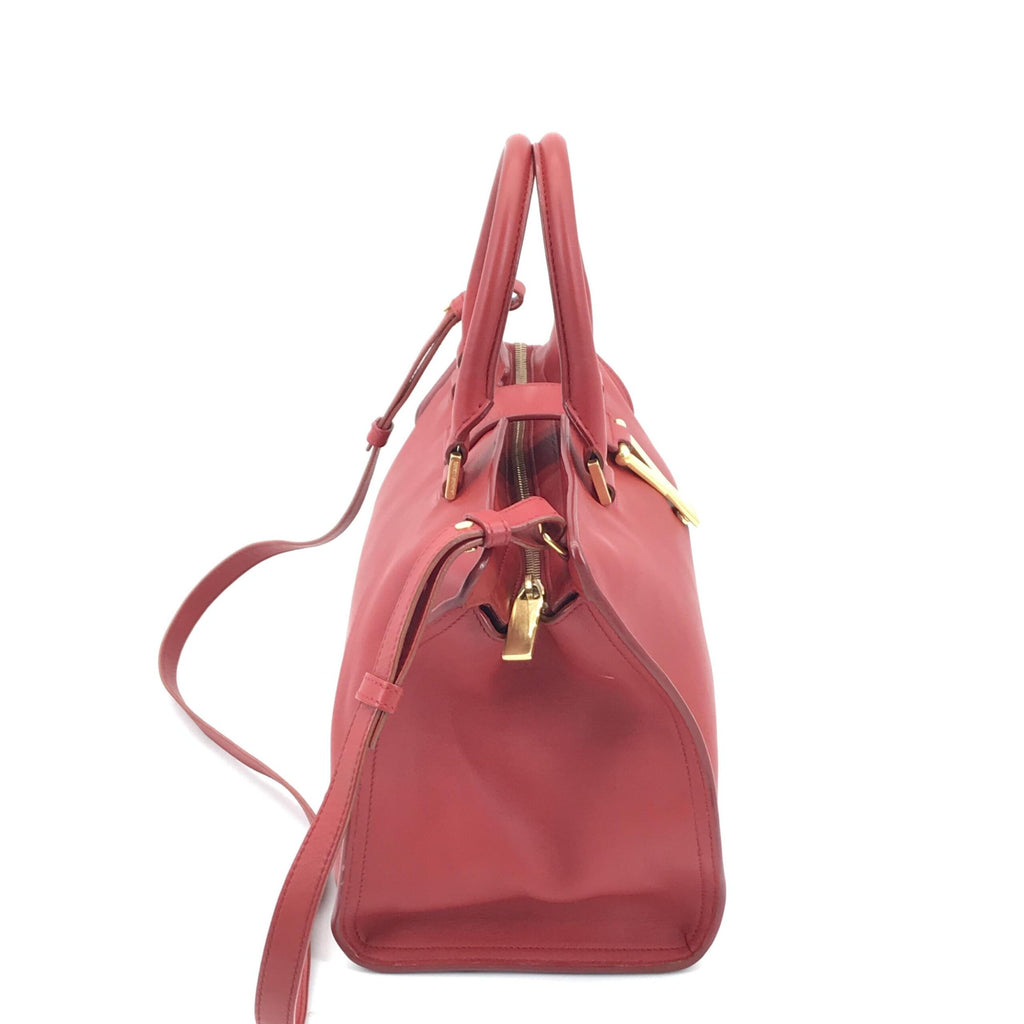 Sac à main en cuir Saint Laurent avec logo Y