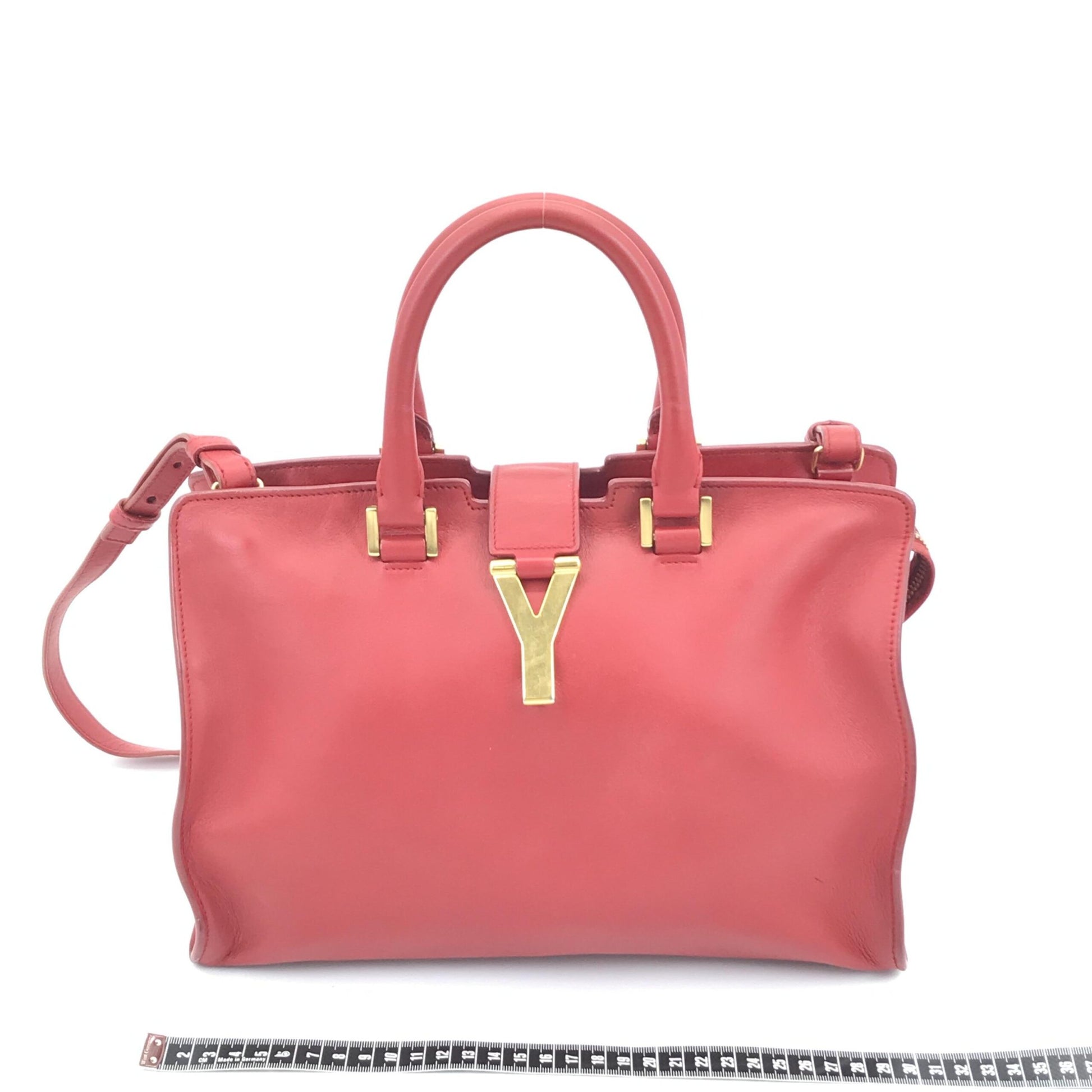 Sac à main en cuir Saint Laurent avec logo Y