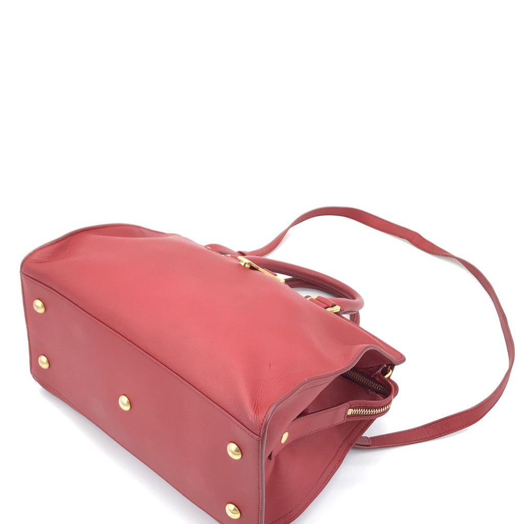 Sac à main en cuir Saint Laurent avec logo Y
