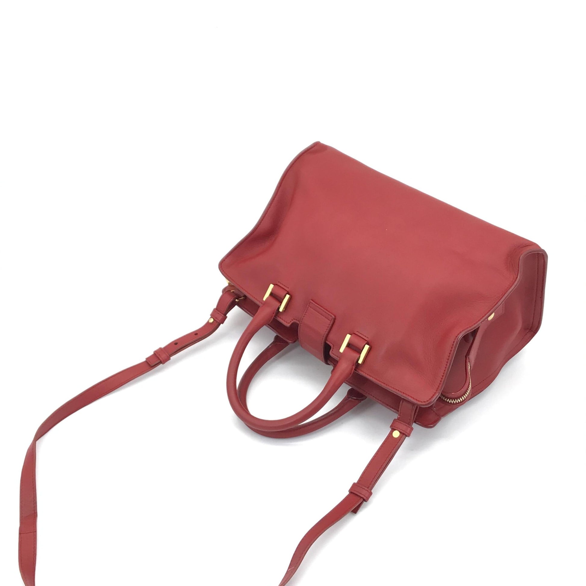 Sac à main en cuir Saint Laurent avec logo Y