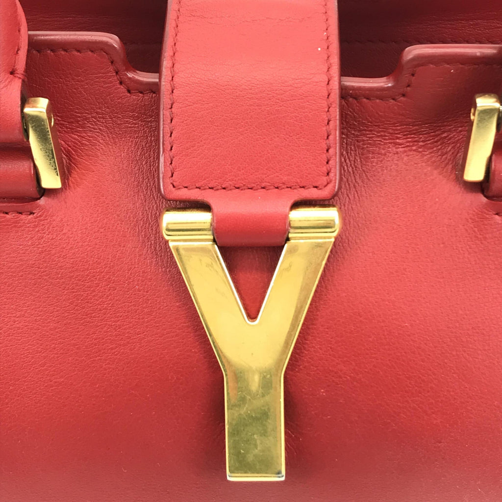Sac à main en cuir Saint Laurent avec logo Y