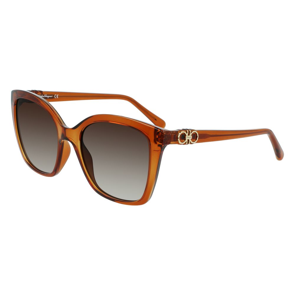 Lunettes de soleil Ferragamo marron injecté