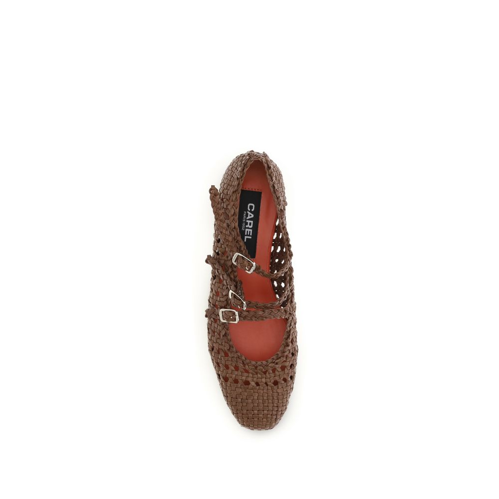 Ballerines Carel Paris en cuir de veau marron Bos Taurus