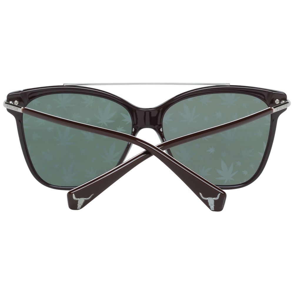 Lunettes de soleil Police en métal et plastique marron
