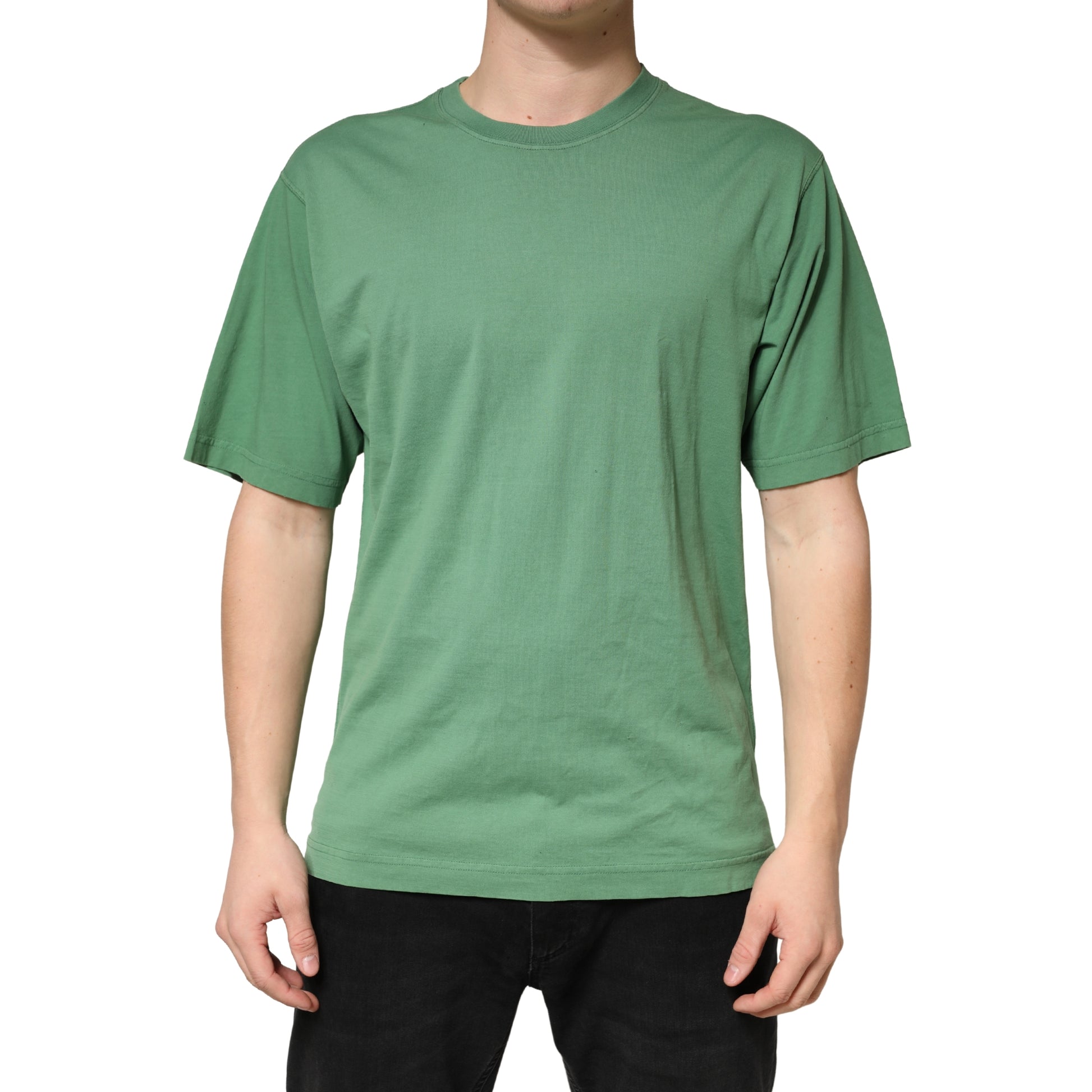 T-shirt Dolce & Gabbana en coton vert clair à col ras du cou et manches courtes