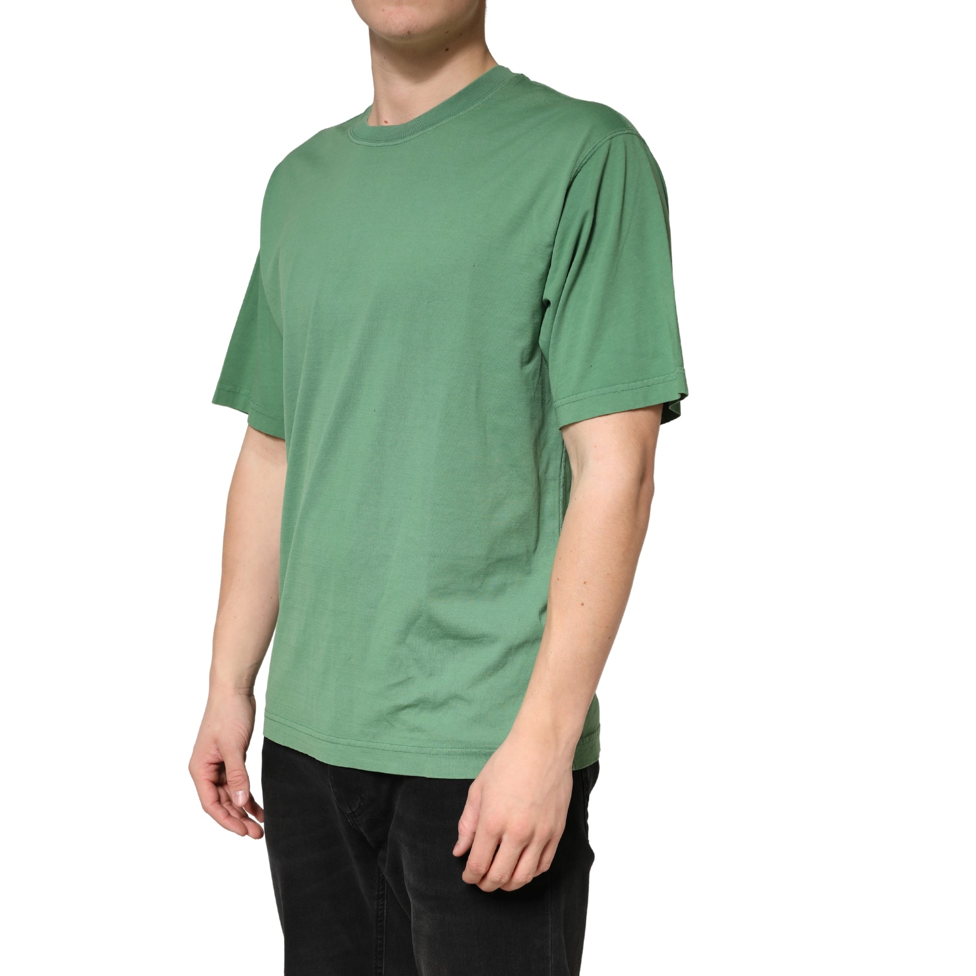 T-shirt Dolce & Gabbana en coton vert clair à col ras du cou et manches courtes