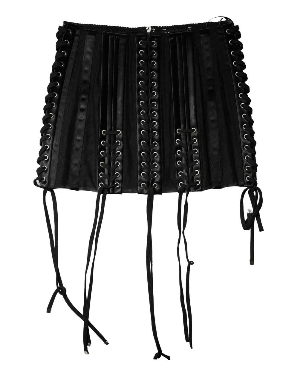 Haut corset bustier à lacets Dolce & Gabbana en dentelle noire