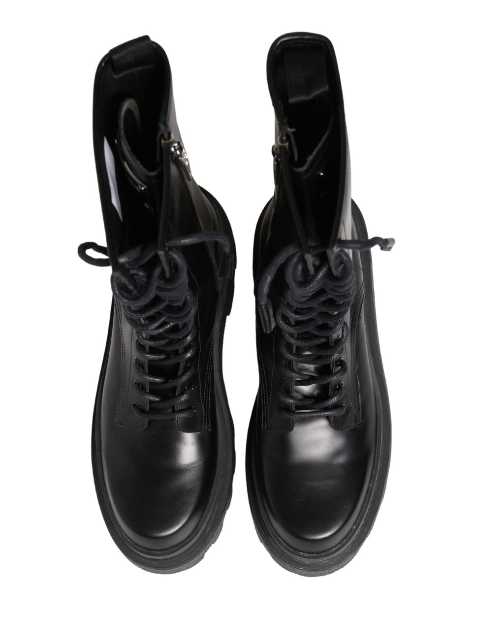 Chaussures Baskets Dolce & Gabbana en Cuir Noir Semelle Crantée
