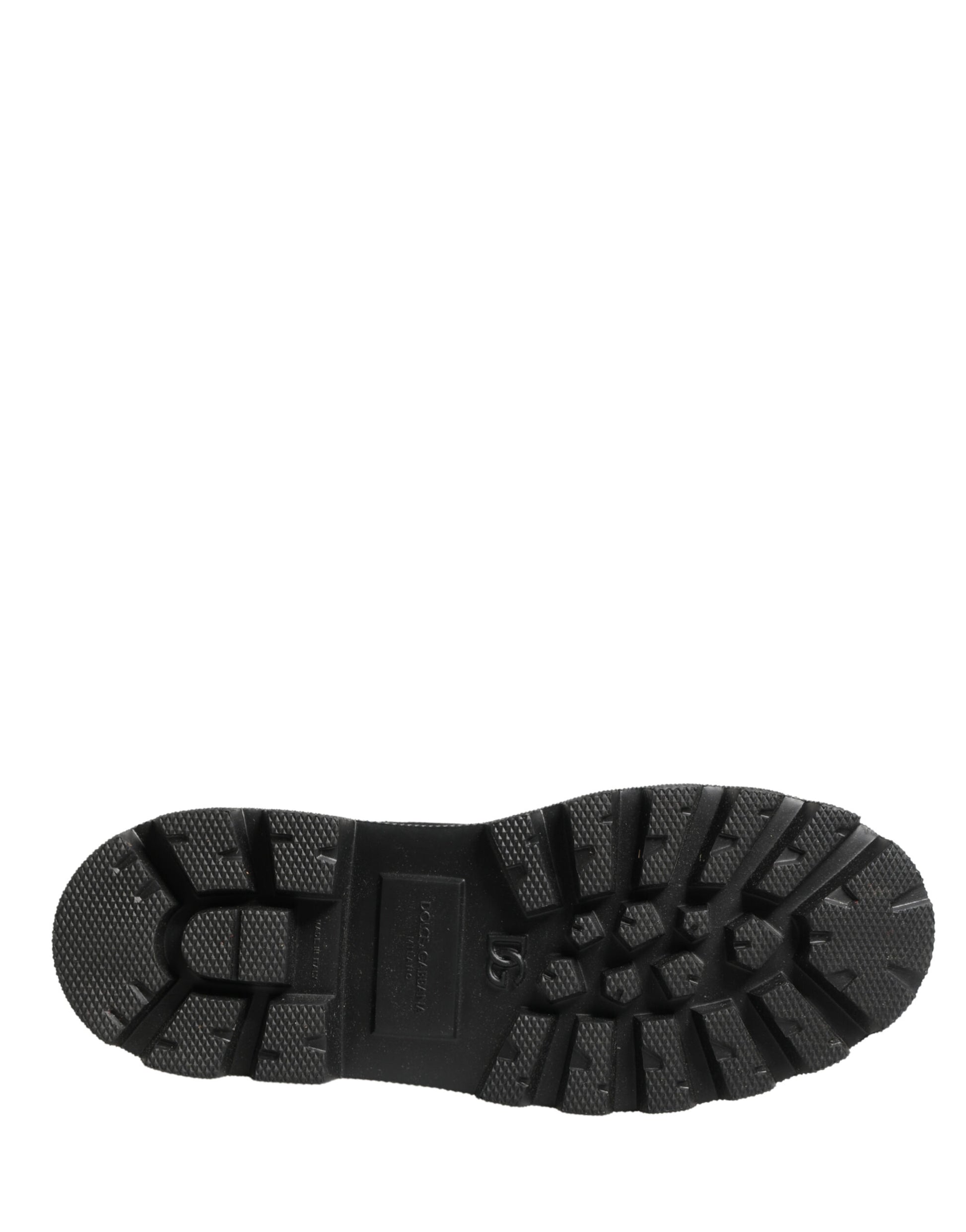 Chaussures Baskets Dolce & Gabbana en Cuir Noir Semelle Crantée