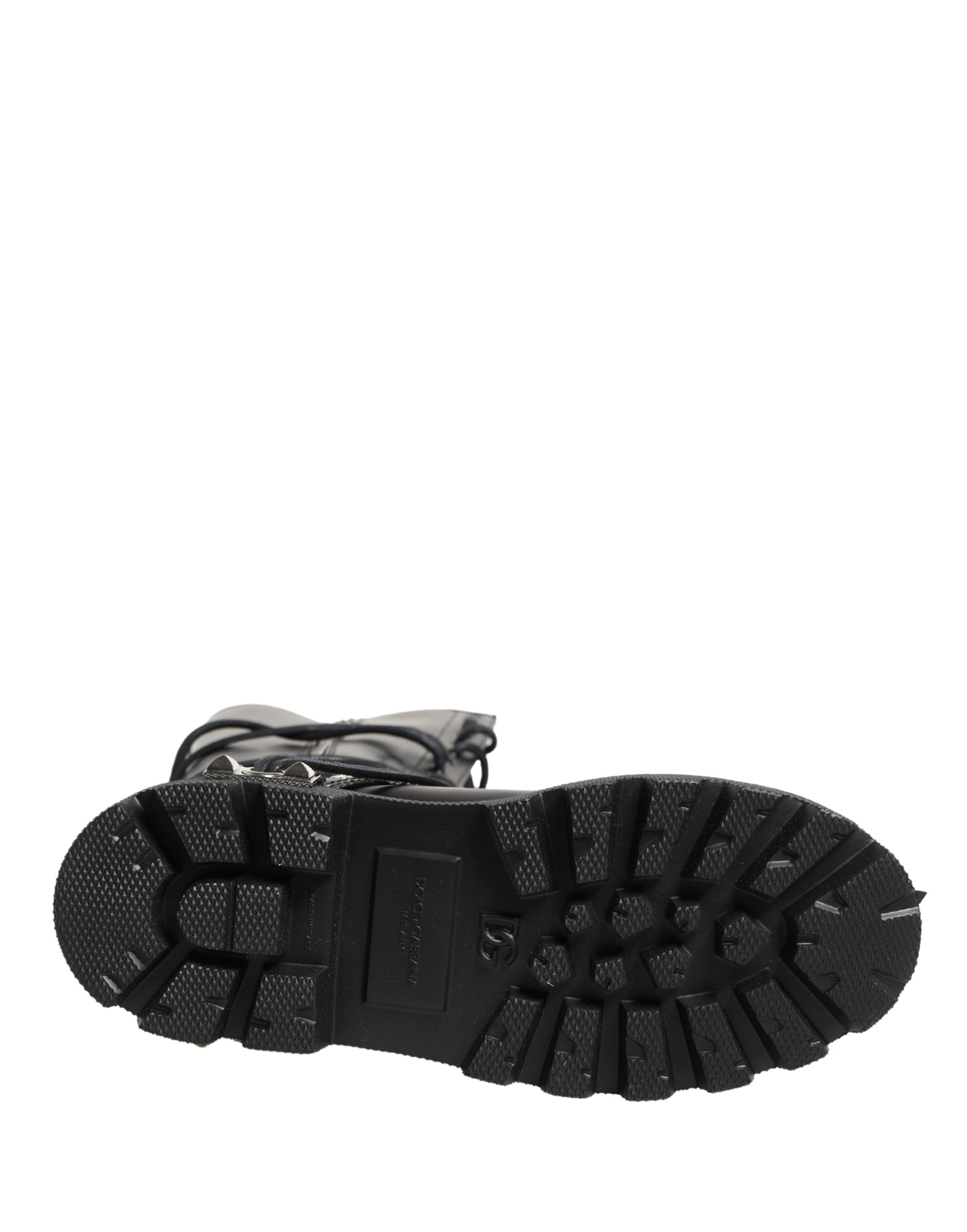 Bottes de combat hautes Dolce & Gabbana en cuir noir