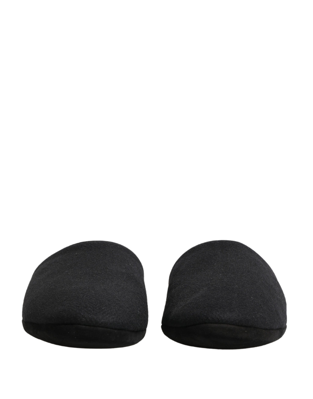 Chaussons Dolce & Gabbana en Laine Cachemire Noire Matelassés Rouges