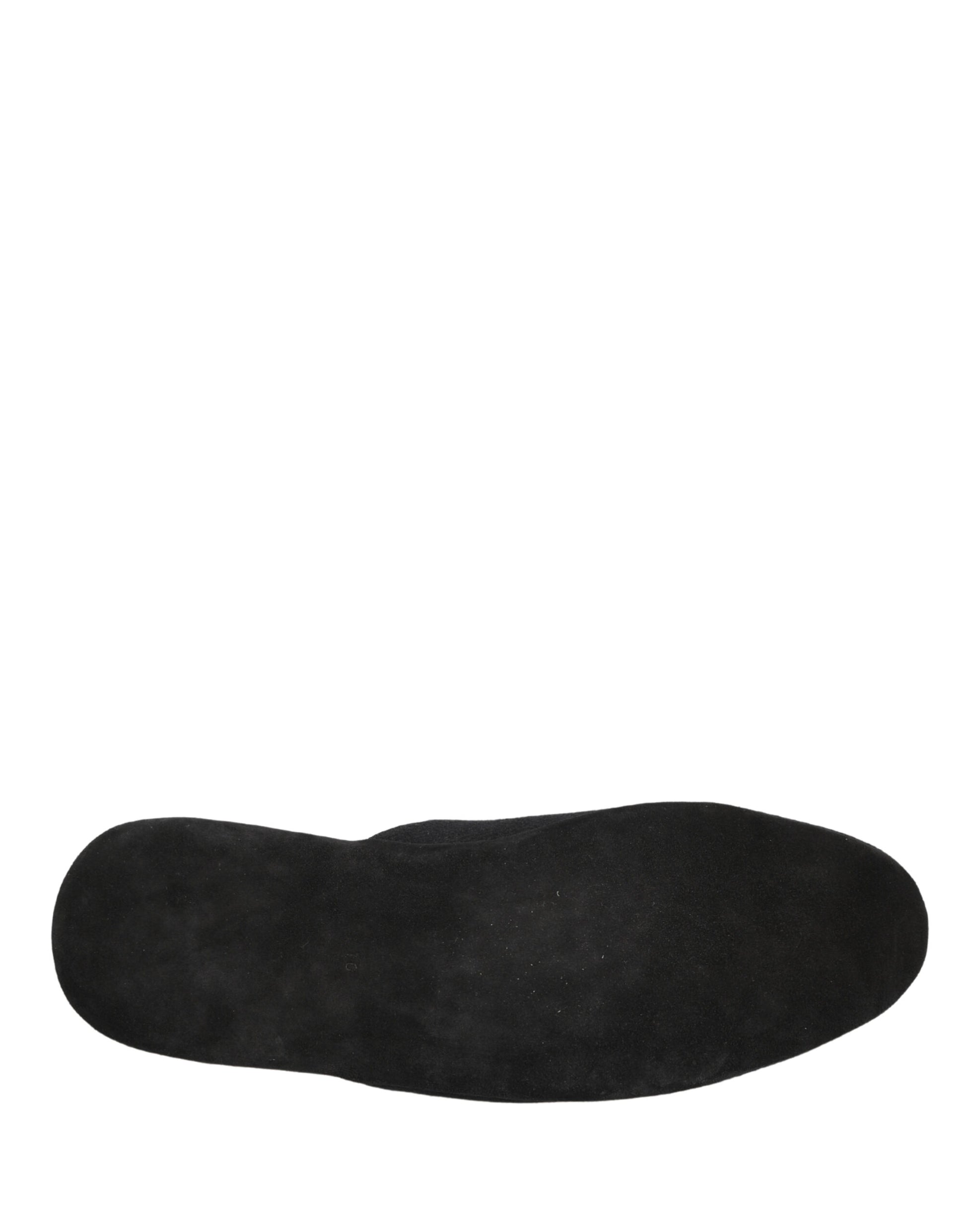 Chaussons Dolce & Gabbana en Laine Cachemire Noire Matelassés Rouges