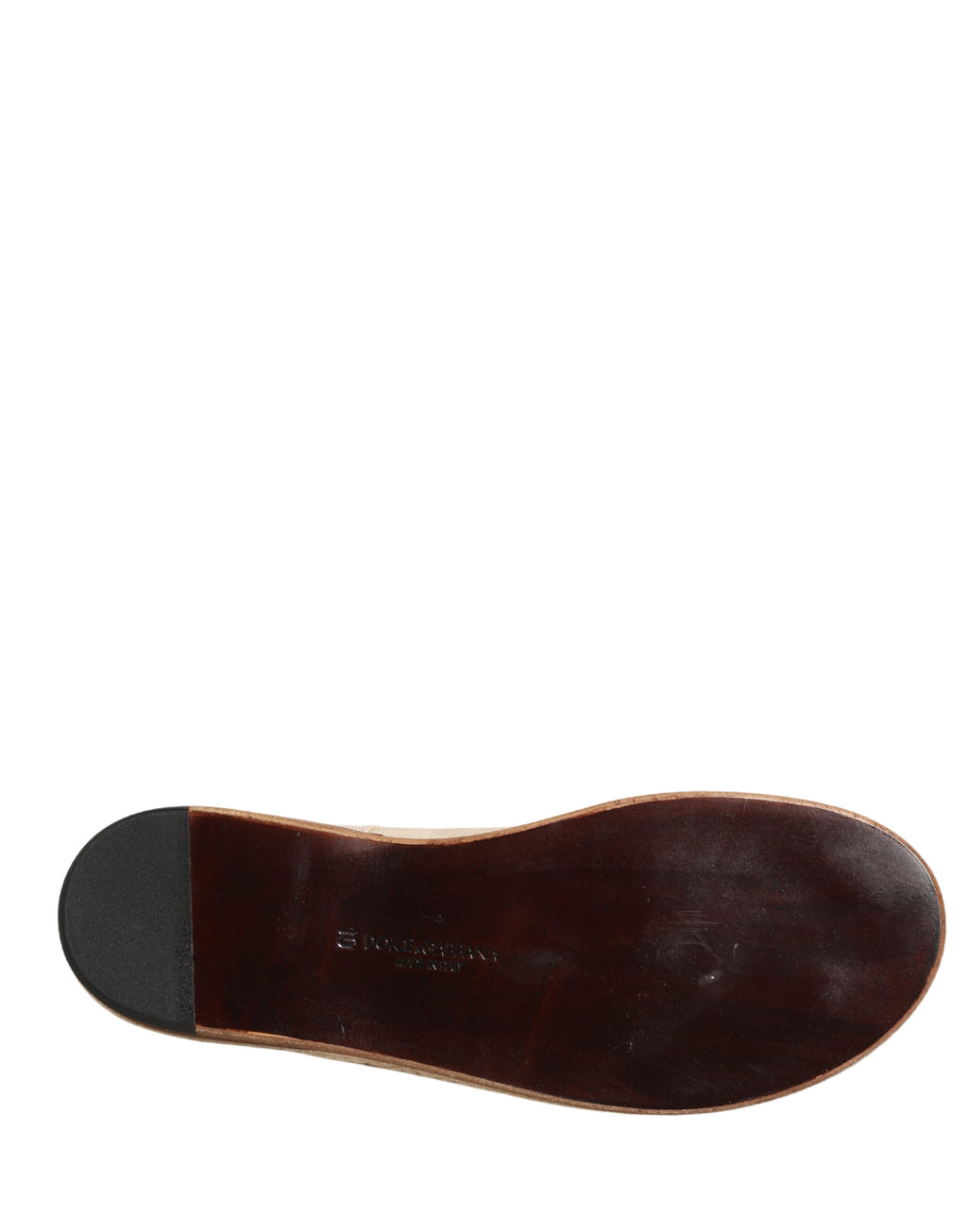 Chaussures Richelieu en toile à lacets avec semelle espadrille beiges Dolce & Gabbana