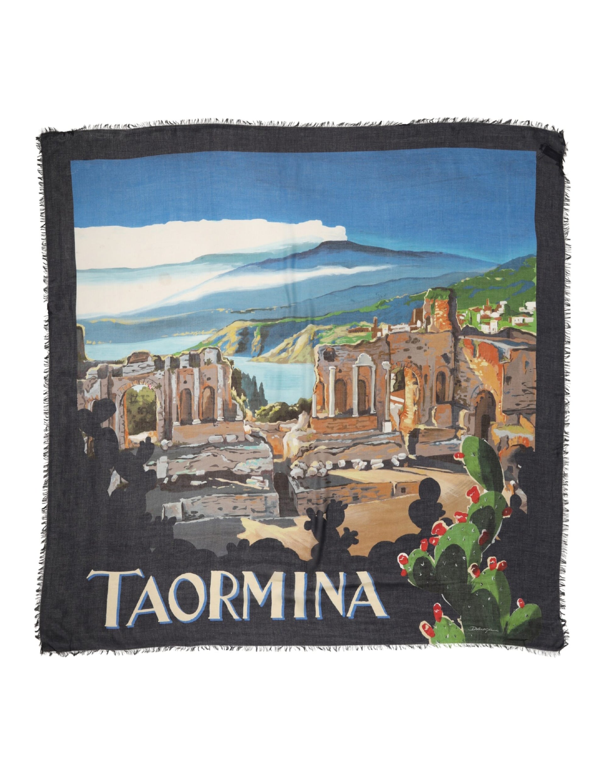 Châle Taormina multicolore Dolce & Gabbana en modal 130cm x 130cm Écharpe homme