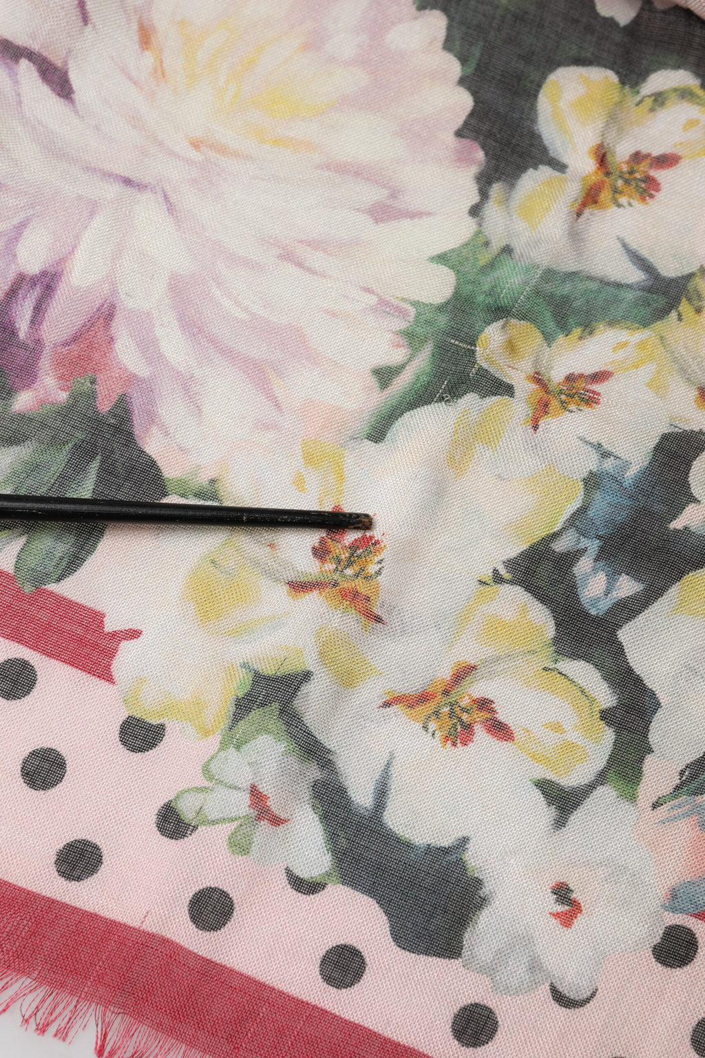 Étole Carrée Foulard Dolce & Gabbana Imprimé Floral Multicolore 133cm x 133cm
