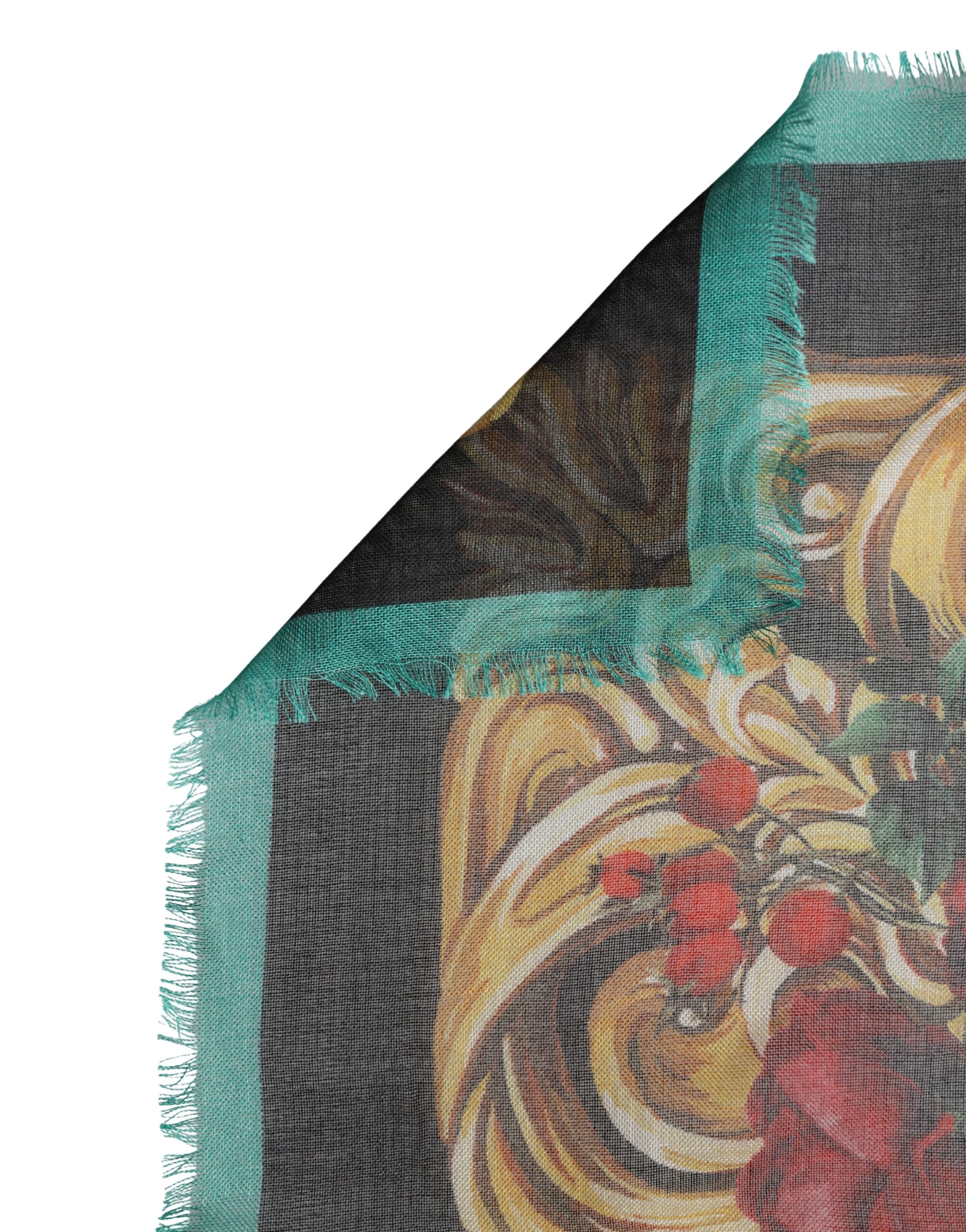 Dolce & Gabbana Multicolor Floral Cashmere Square Stole  Scarf