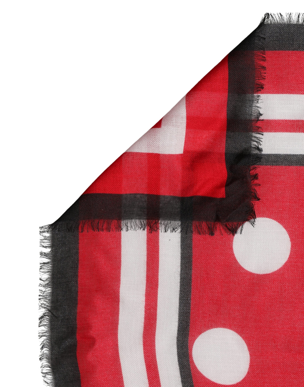 Écharpe carré Dolce & Gabbana à pois rouges 137cm x 134.5cm