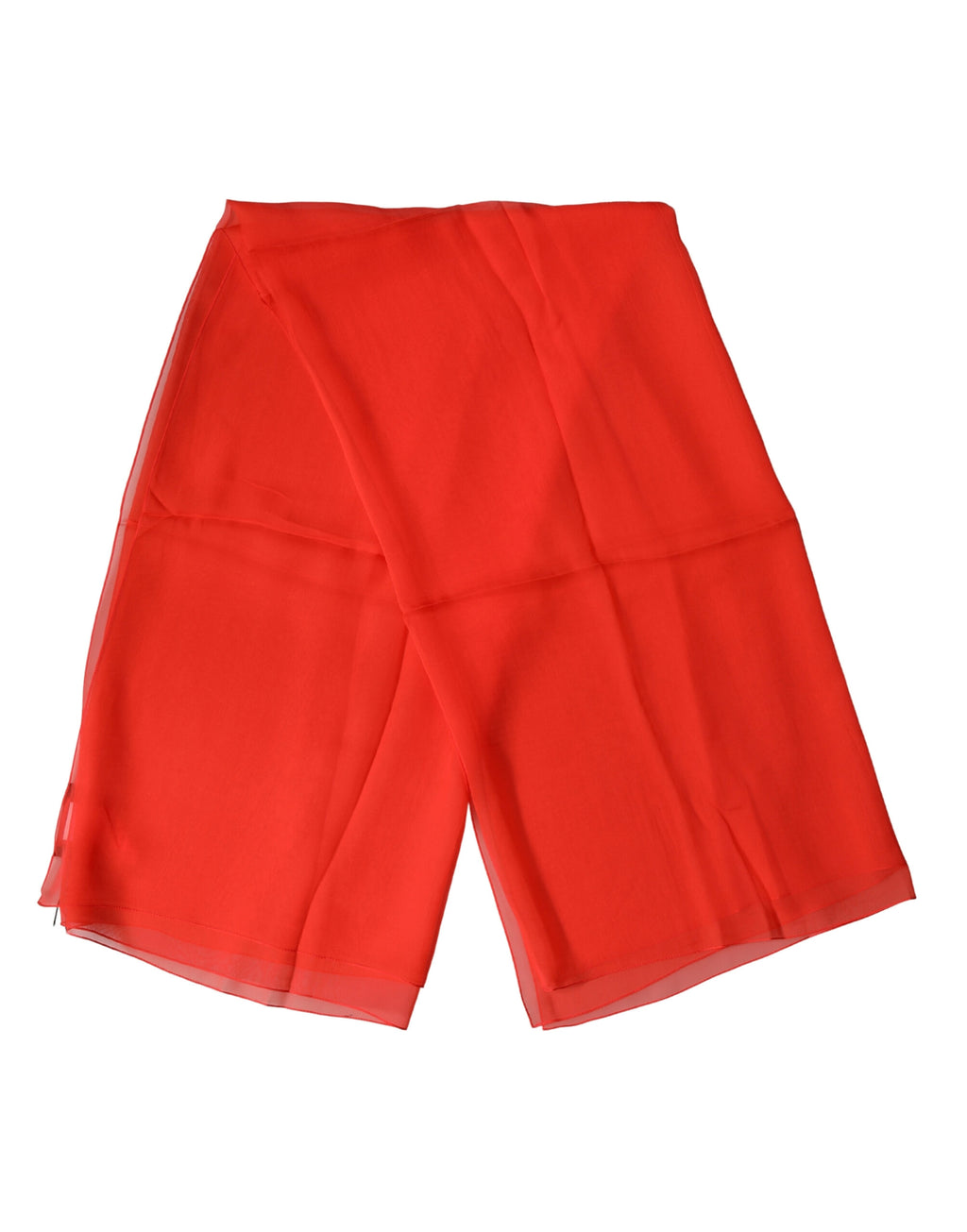 Écharpe Dolce & Gabbana en Soie Rouge, Nœud de Cou, Foulard 133cm x 129cm