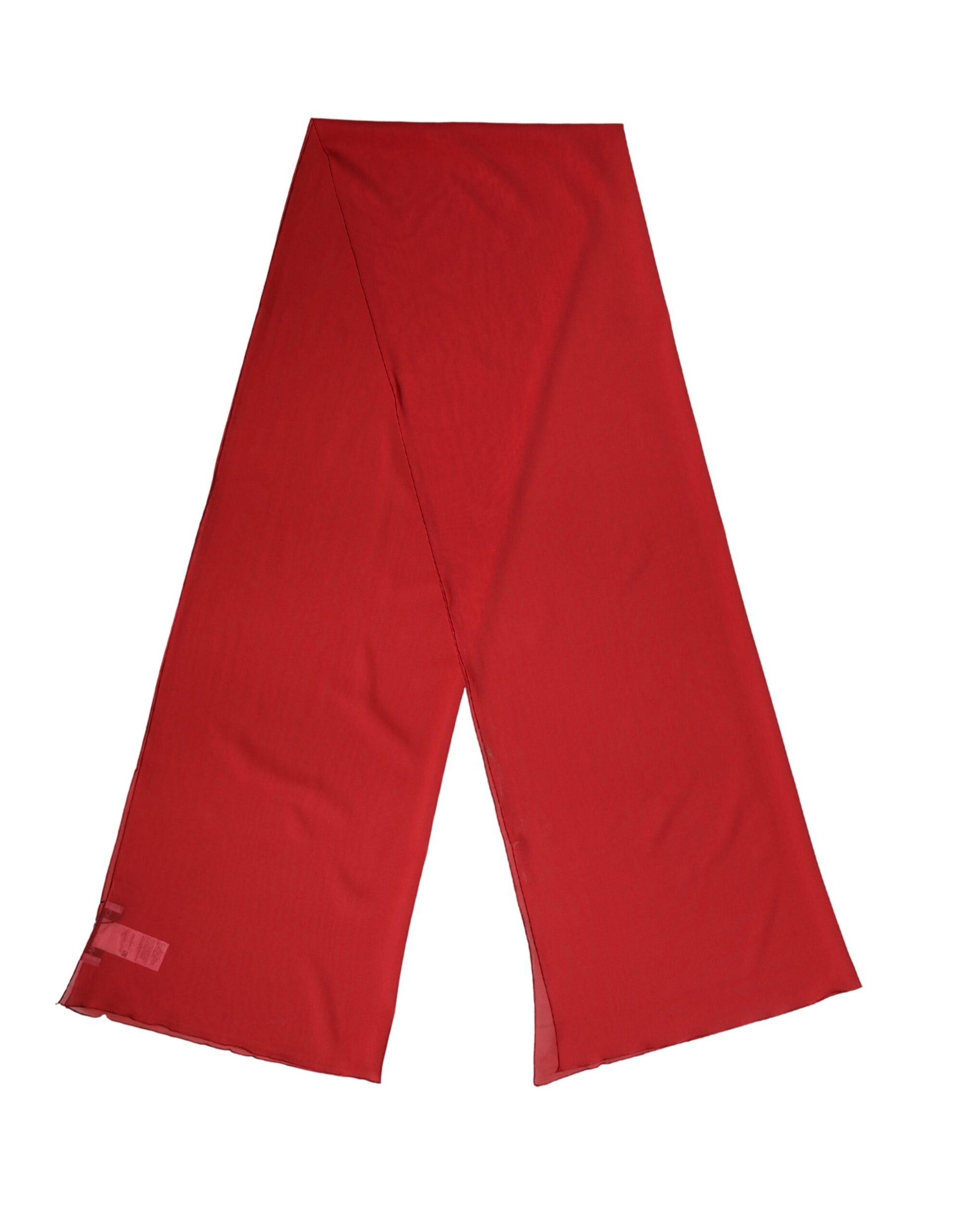 Dolce & Gabbana Écharpe en soie rouge pour femme, châle 200 cm x 64 cm