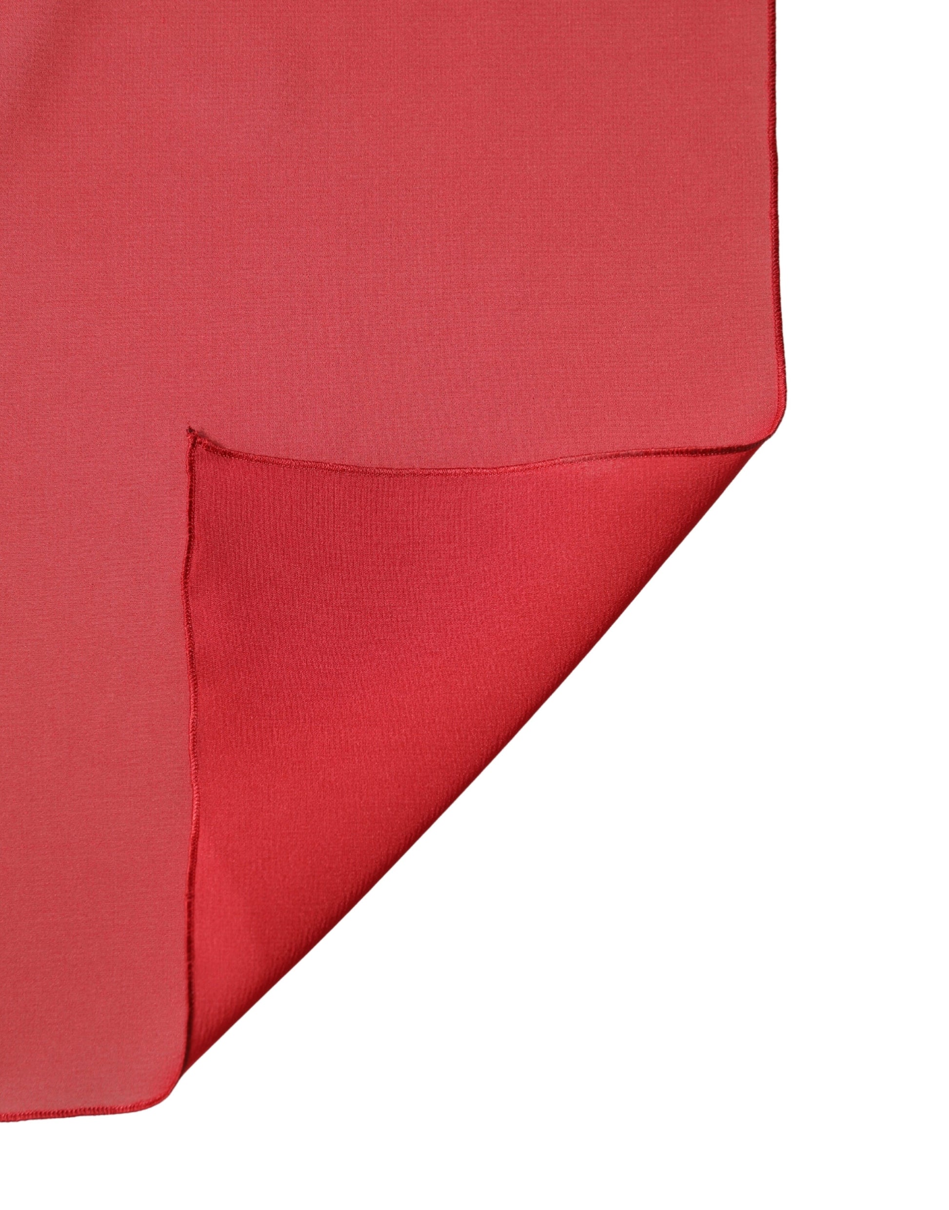 Dolce & Gabbana Écharpe en soie rouge pour femme, châle 200 cm x 64 cm