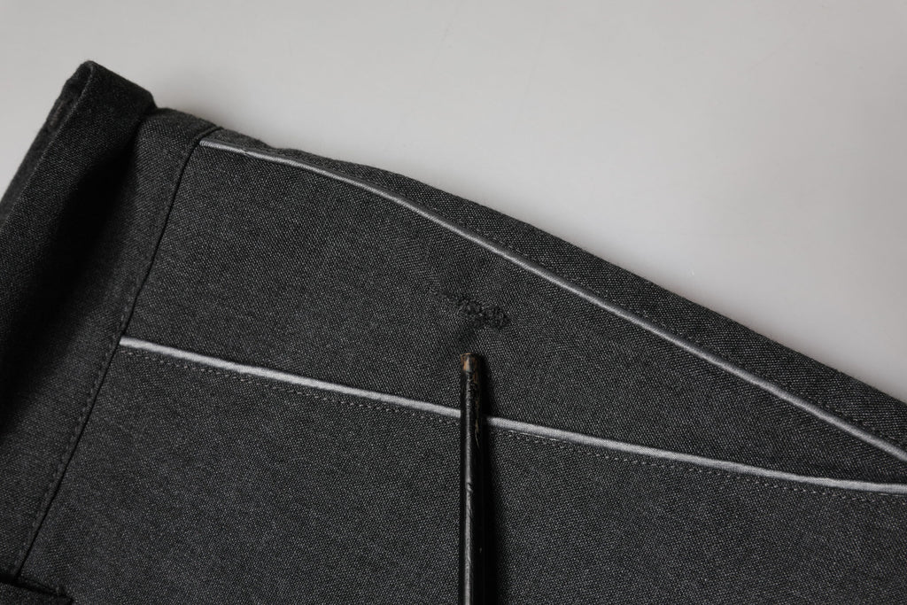 Daniele Alessandrini Gray Polyester Formal Dress Trouser Pants