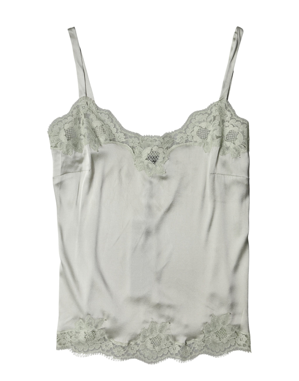 Haut de lingerie en dentelle florale vert clair Dolce & Gabbana