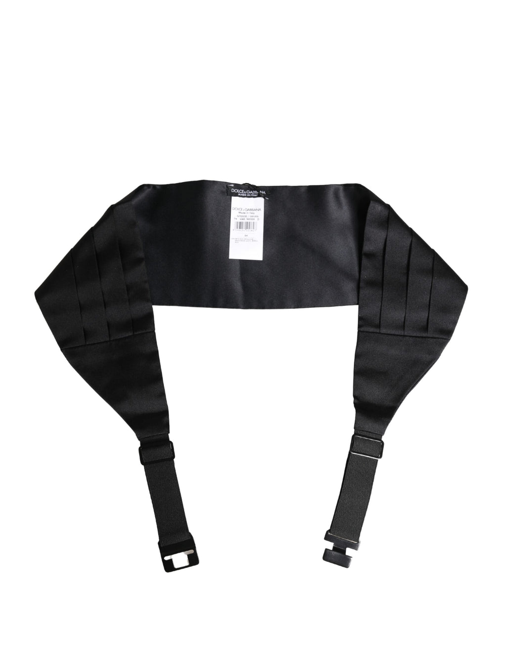 Dolce & Gabbana Ceinture large en soie 100 % noire