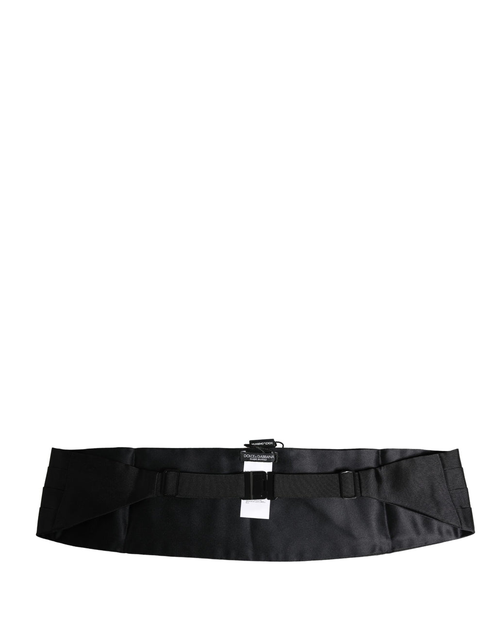 Dolce & Gabbana Ceinture large en soie 100 % noire