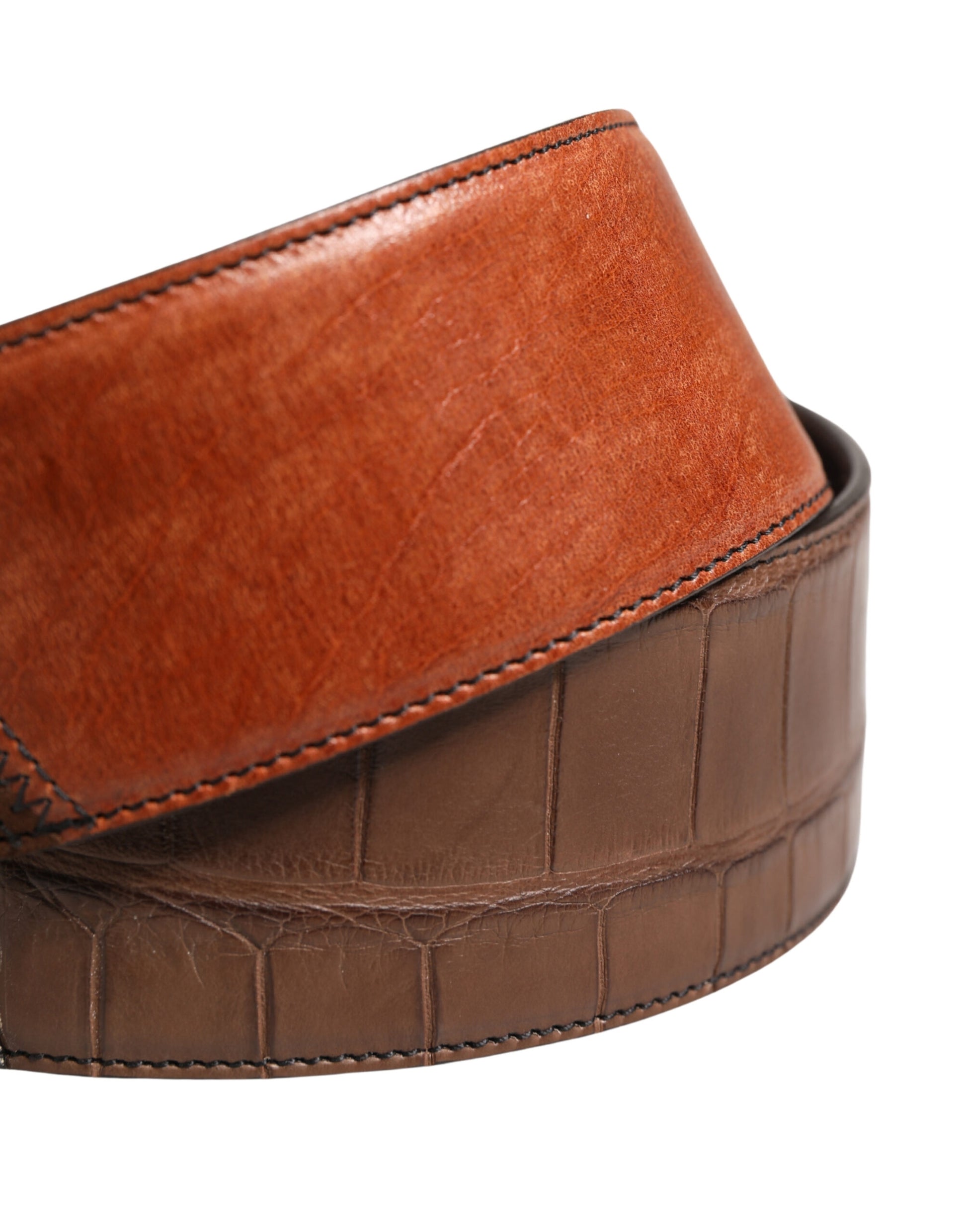 Bandoulière de sac Dolce & Gabbana en velours et cuir marron cheval