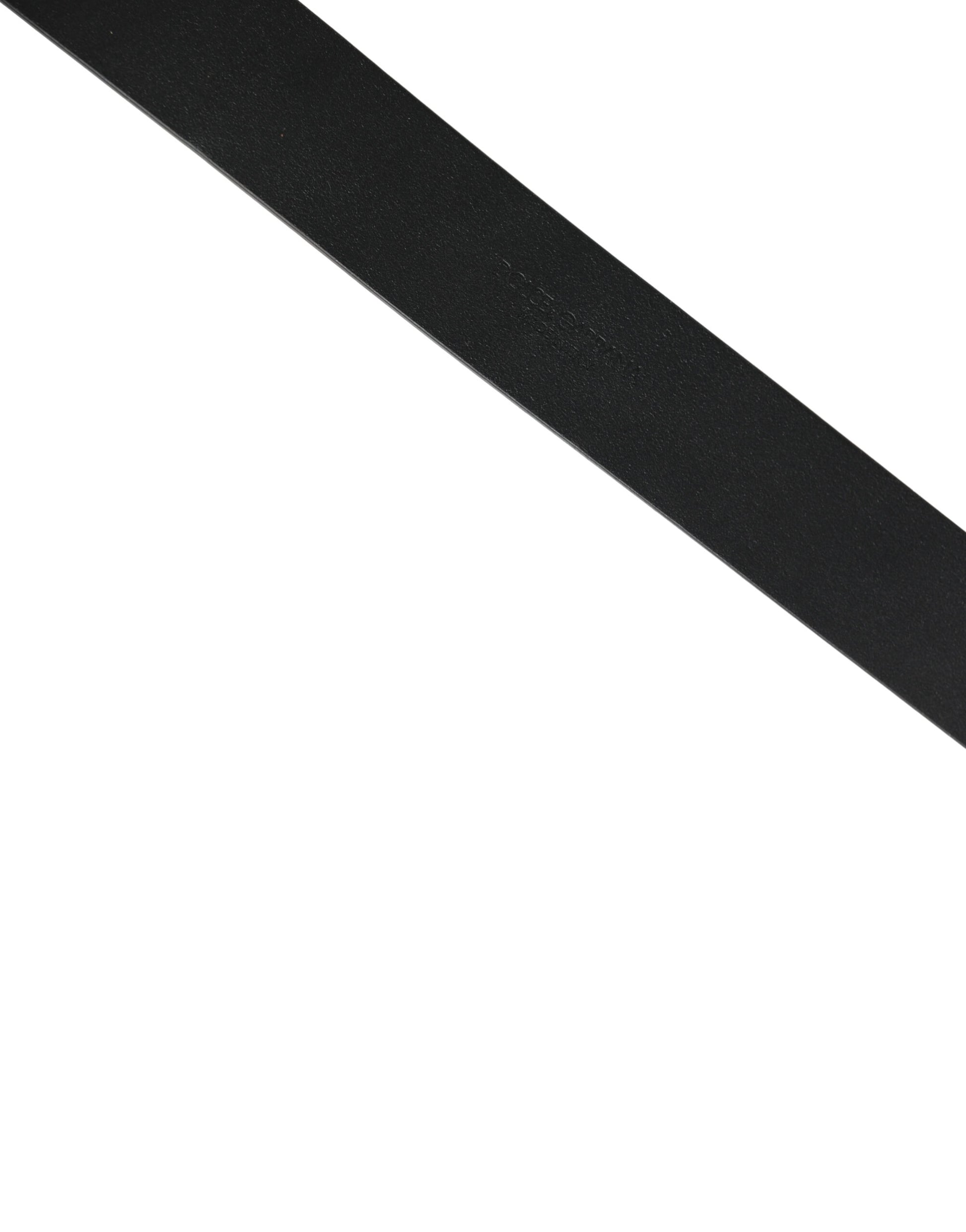 Ceinture Dolce & Gabbana en cuir de veau noir avec boucle en métal doré