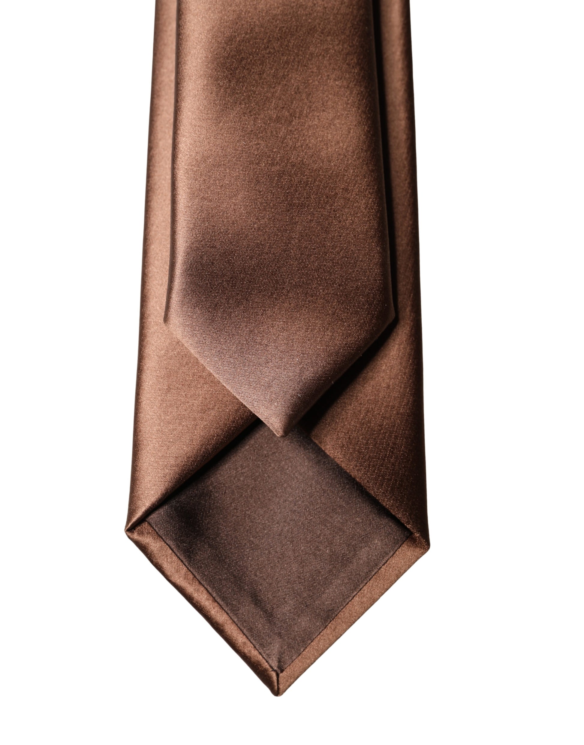 Cravate pour homme large et ajustable en satin marron 100 % soie Dolce & Gabbana