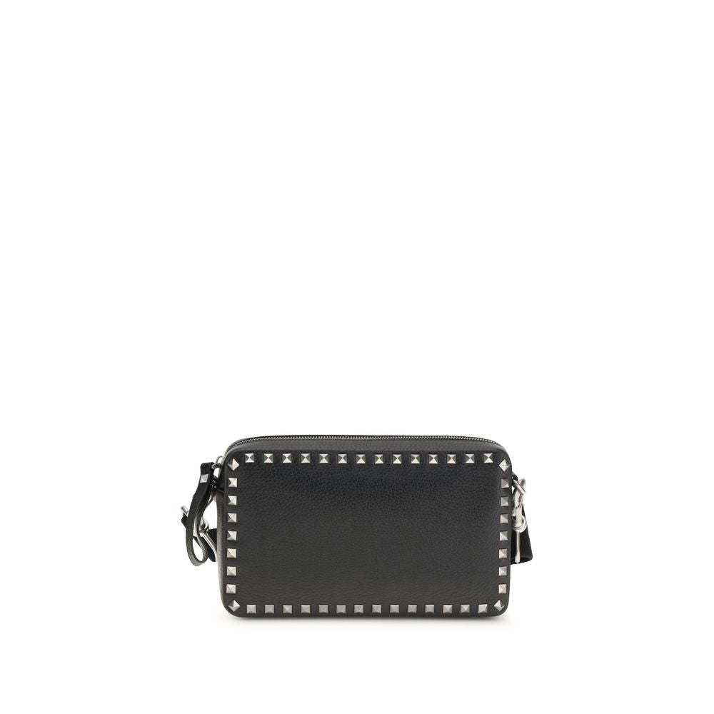 Sac porté épaule Valentino Garavani en cuir de veau noir