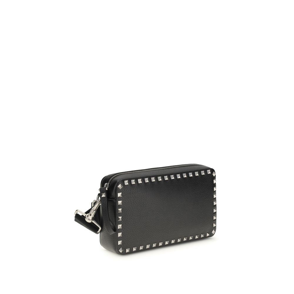 Sac porté épaule Valentino Garavani en cuir de veau noir