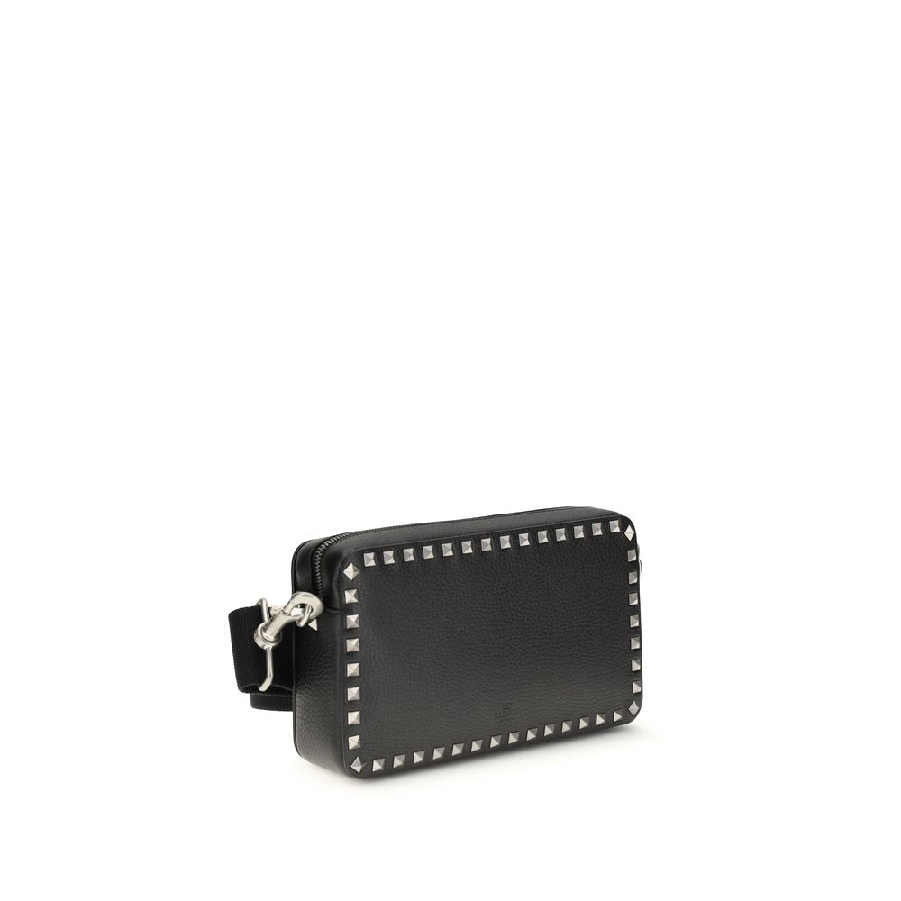 Sac porté épaule Valentino Garavani en cuir de veau noir