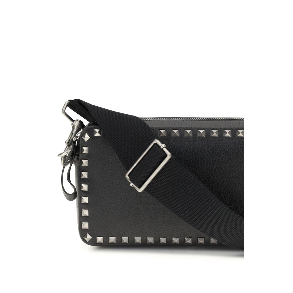 Sac porté épaule Valentino Garavani en cuir de veau noir