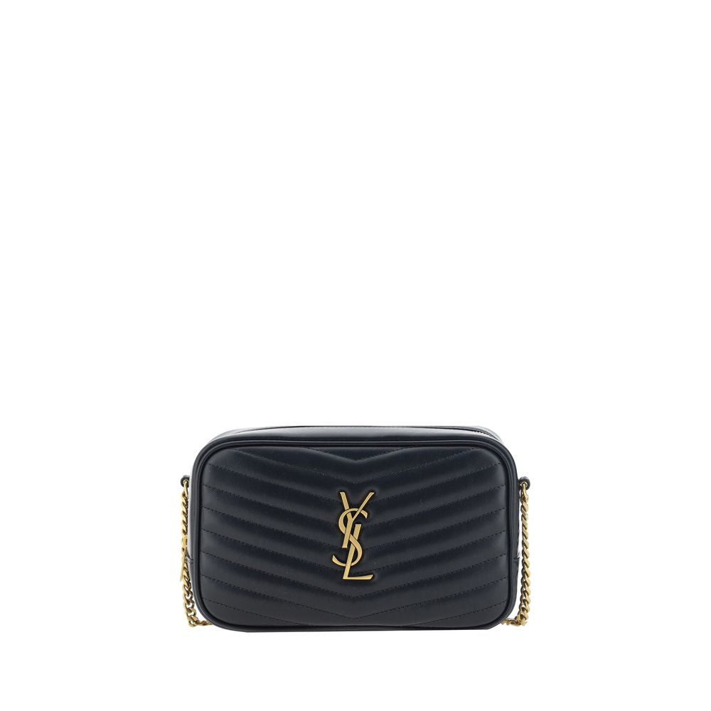 Sac bandoulière Saint Laurent en cuir de veau noir Bos Taurus