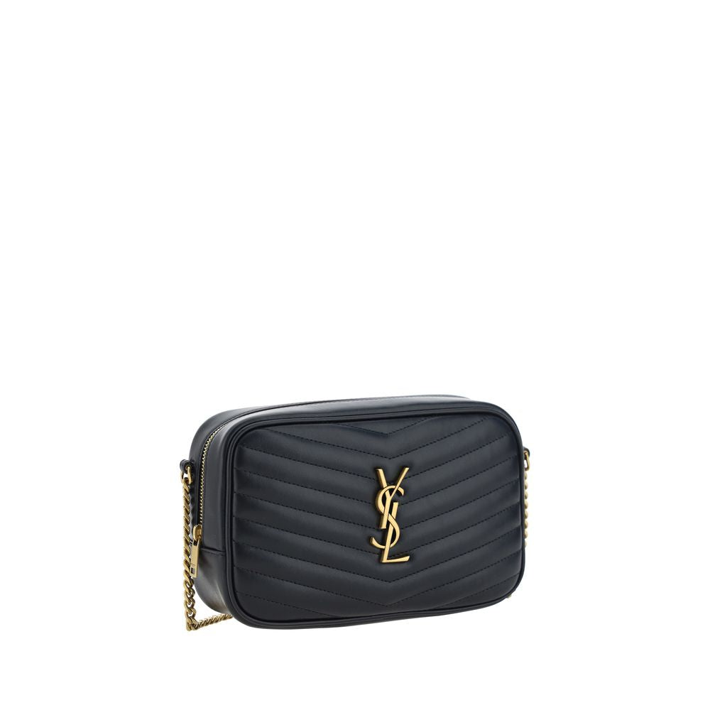 Sac bandoulière Saint Laurent en cuir de veau noir Bos Taurus
