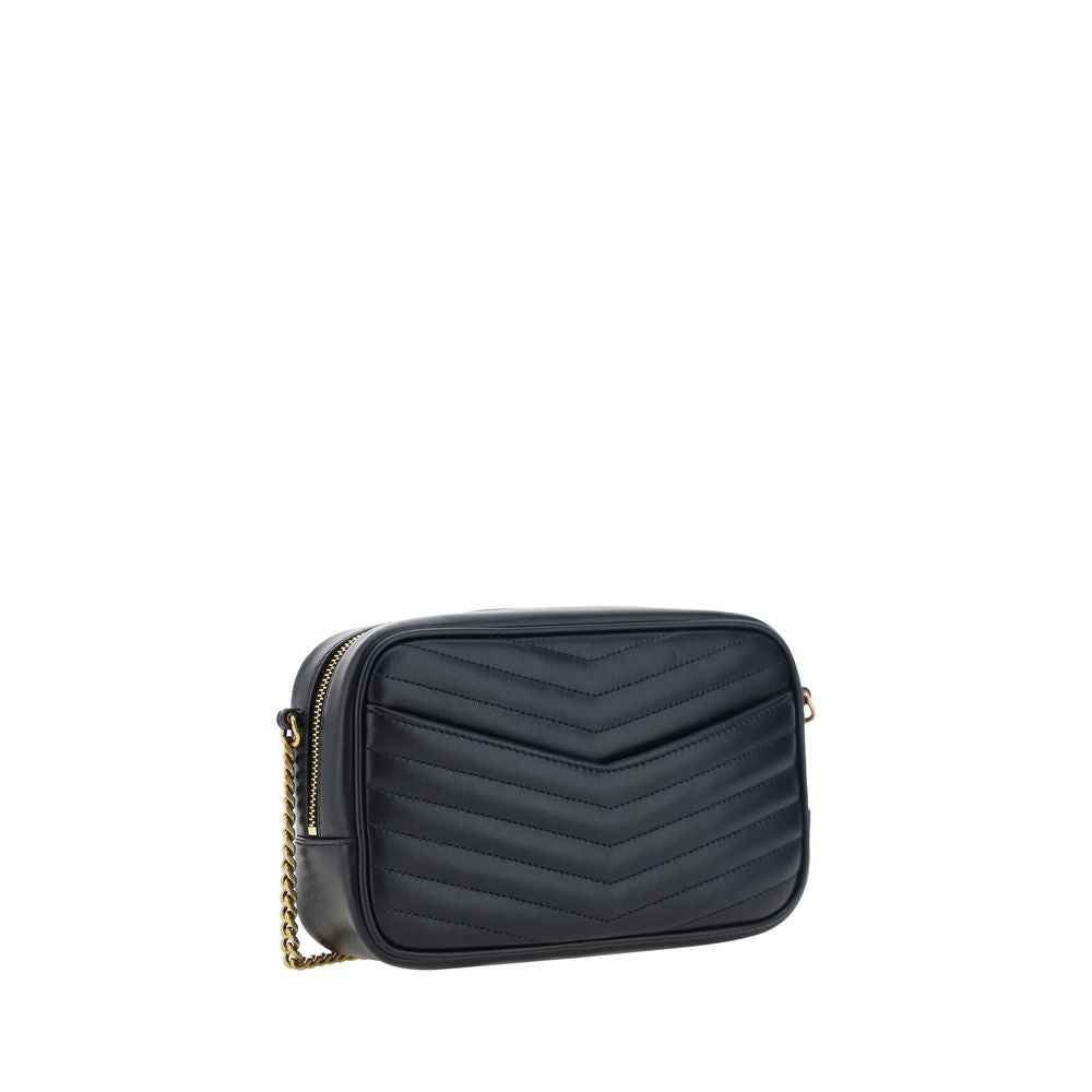 Sac bandoulière Saint Laurent en cuir de veau noir Bos Taurus