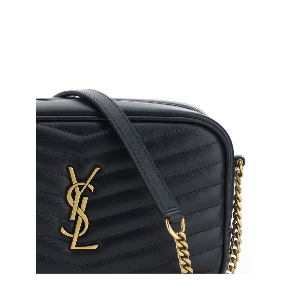Sac bandoulière Saint Laurent en cuir de veau noir Bos Taurus
