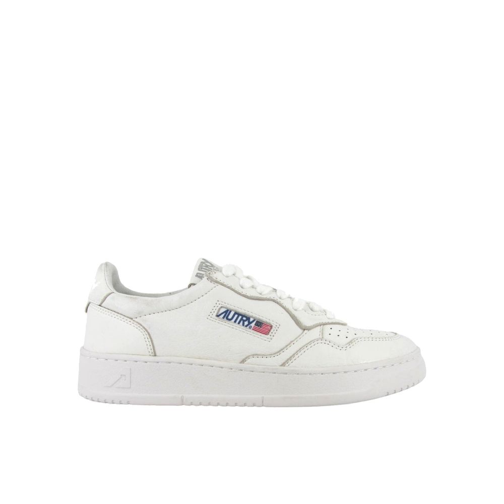 Baskets basses en cuir blanc Autry