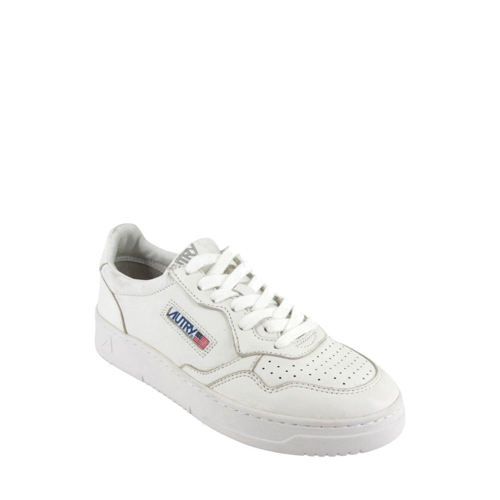 Baskets basses en cuir blanc Autry