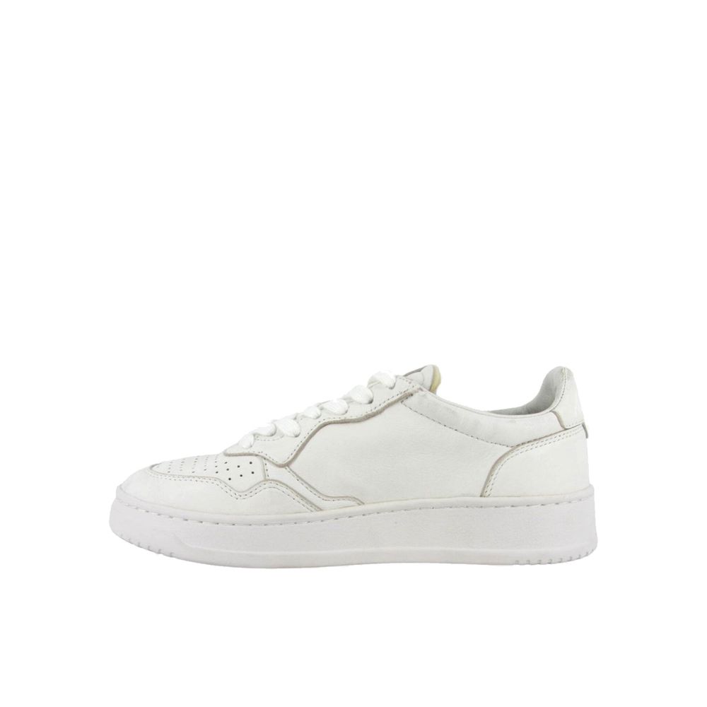 Baskets basses en cuir blanc Autry