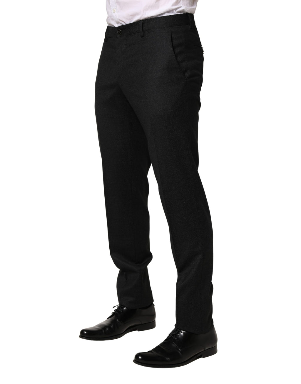 Pantalon habillé moulant Dolce & Gabbana en laine noire pour homme